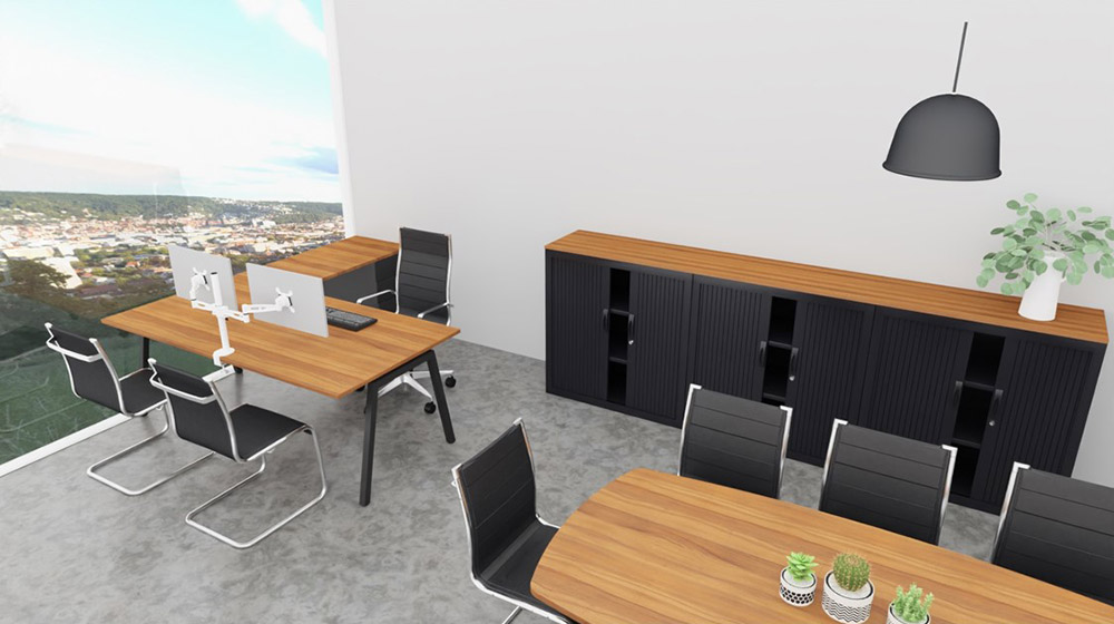 Rendu 3D salle de réunions par bureau d'études IPB Office Solutions