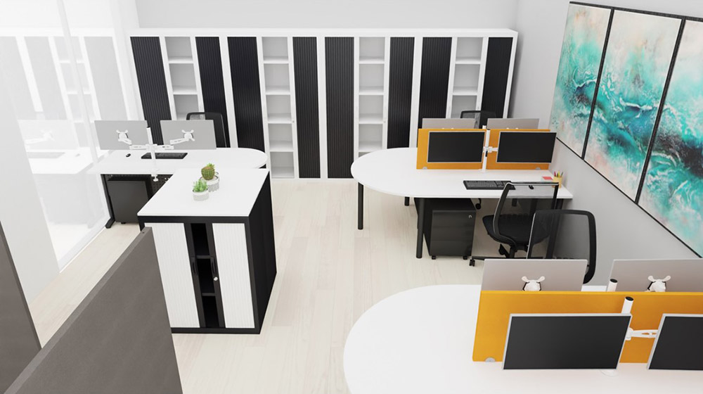 Rendu 3D petit bureau par bureau d'études IPB Office Solutions