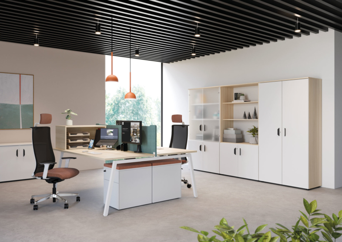 Armoire de rangement de bureaux en bois