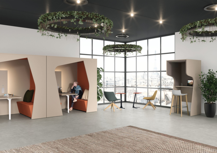 Cabine acoustique pour 1, 2 ou 4 personnes. La Box Komunikube, performante et personnalisable.